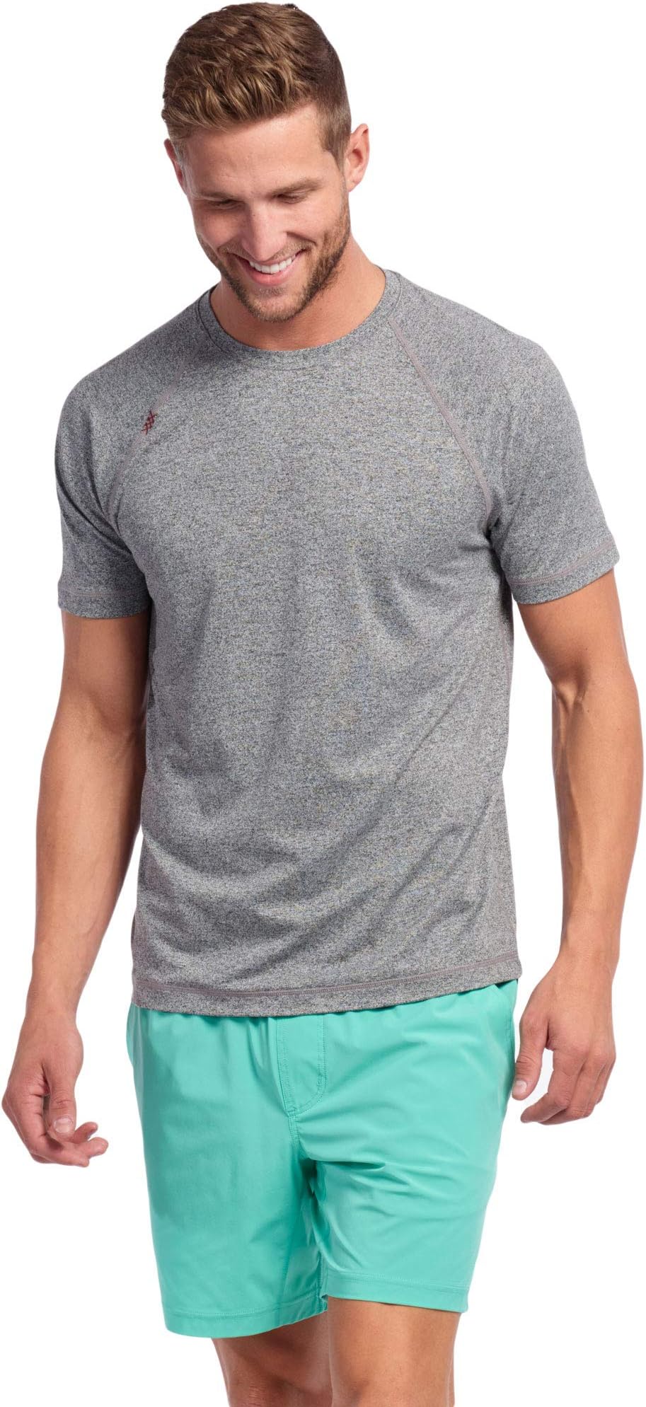 Rhone Reign Short Sleeve Premium Workout Shirt for Men with Anti-Odor, Moisture Wicking Technology