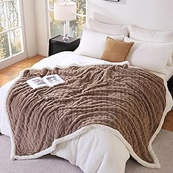 PU MEI Sherpa Throw Blanket for Couch Sofa