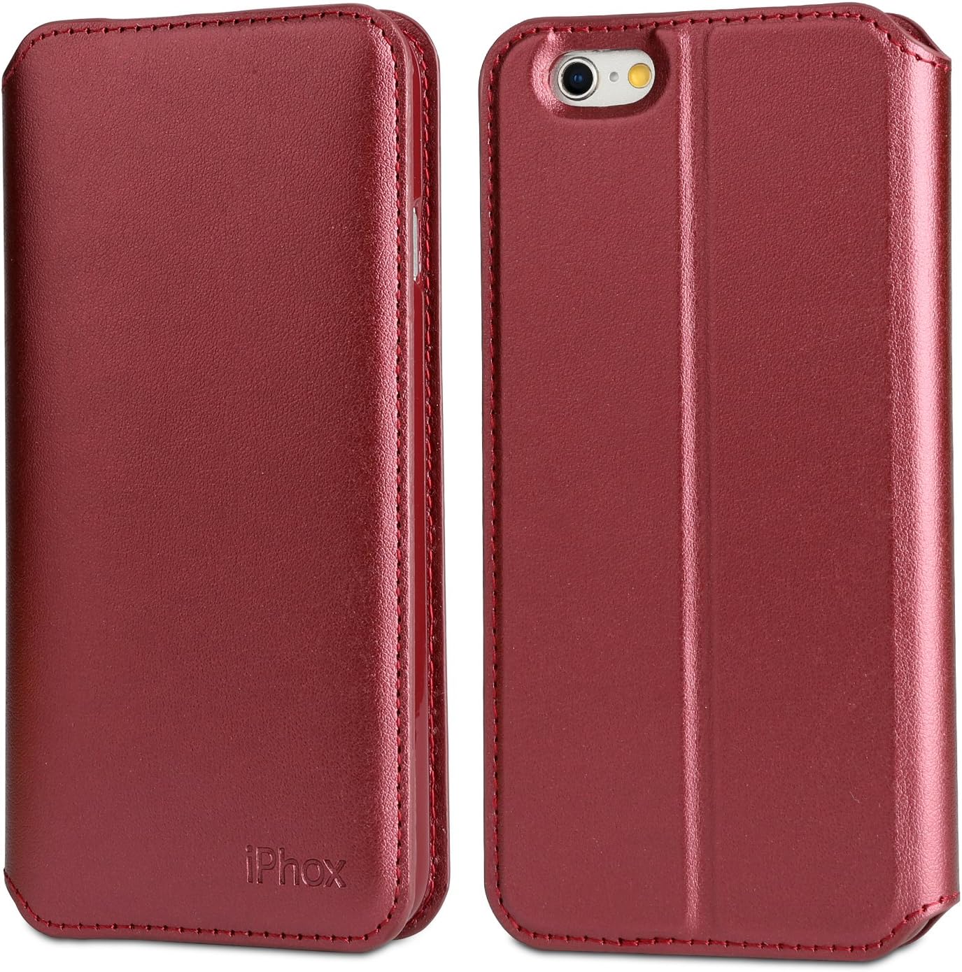 IPHOX Apple iPhone 6S/6 Leather Wallet Flip Card Slots Case Cover，Y