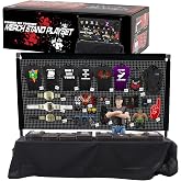 Merch Stand Accessory Set for Wrestling Figures | Build a Wrestling Event Merch Area with a Vendor Figure, Breakable Tables, Shirts, Belts, Masks, Posters &amp; More