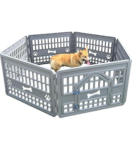 Iris Panel Pet Playpen White Plastic Dog Pen DRATO Dog Pet