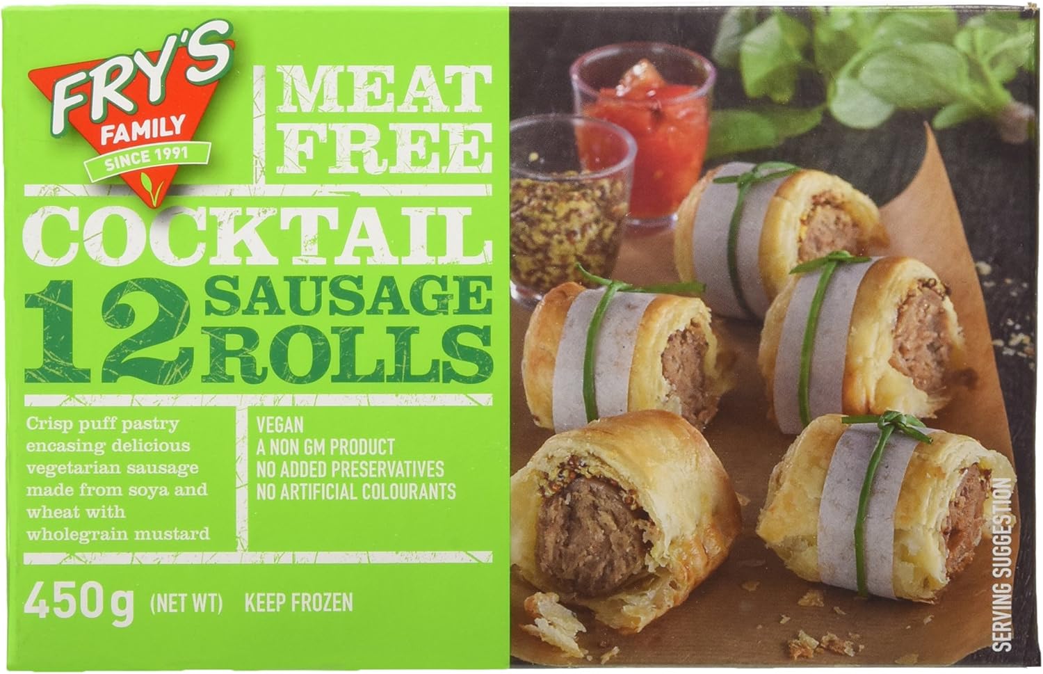 Fry S Family Foods Vegan Cocktail Sausage Rolls 450g Frozen Amazon Co Uk Grocery