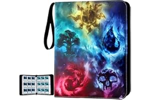 MTGPRO Trading Card Binder,9-Pocket Binder for Trading Cards Holds 720 Cards,Premium Collector Card Album for Standard Cards,Card Collection Folder for MTG,TCG,Yugioh,Game Cards (A-Colorful Patterns)