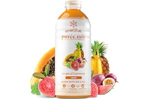 Smartfruit Tropical Harmony + Aloe, 100% Real Fruit Purée, Non-GMO, No Additives, Vegan - 48 Fl. Oz