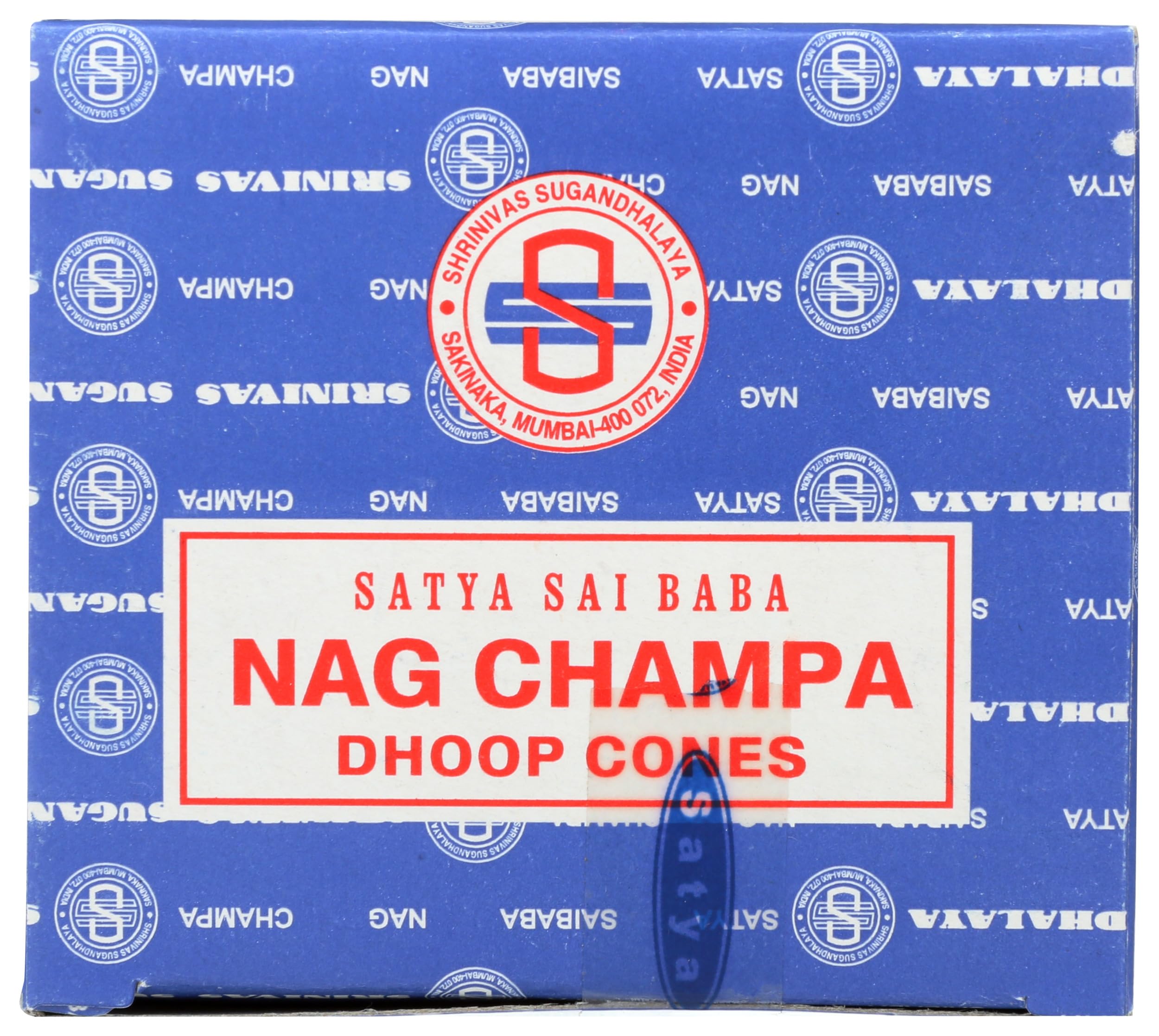 Satya Nag Champa Incense Cones, 12 Cones x 12 Packs