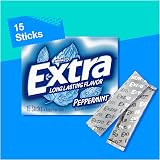 Extra Peppermint Sugarfree Gum Box of 10 x 15 Stick Packs view 3