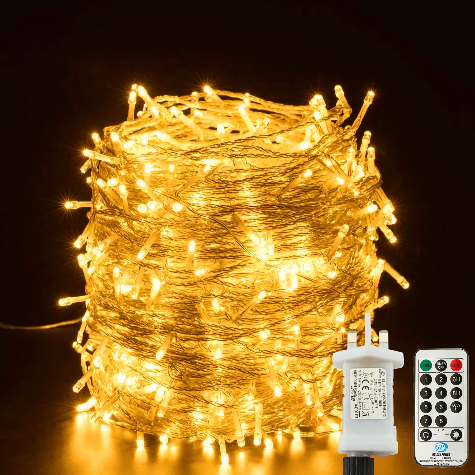 Lezonic Fairy Lights Plug in Waterproof, 80M 800 LED String Lights Mains Powered, 8 Modes Garden Fairy Lights for Outdoor/Indoor, Patio, Bedroom, Garden, Party, Christmas Decorations (Warm White)