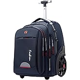 GUANGJUYUAN Rolling Backpack for Adults, 22 Inch Backpack with Wheels for Business, College Student and Travel Commuter, Waterproof Wheeled Backpack (blue)