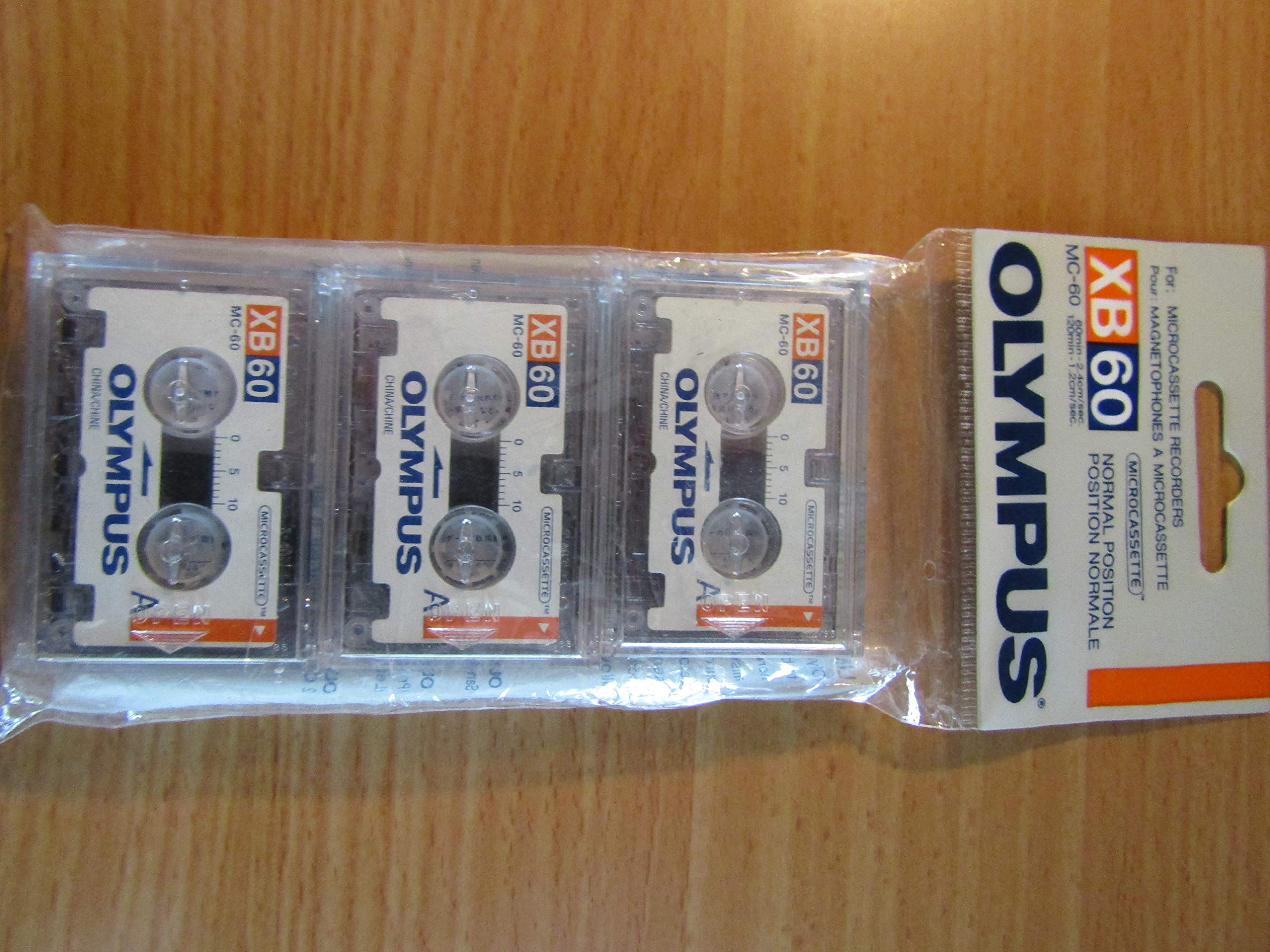 Olympus XB60-NB3 Micro Cassette Tape 30-60 Minutes per Side Ref 58041 [Pack of 3]