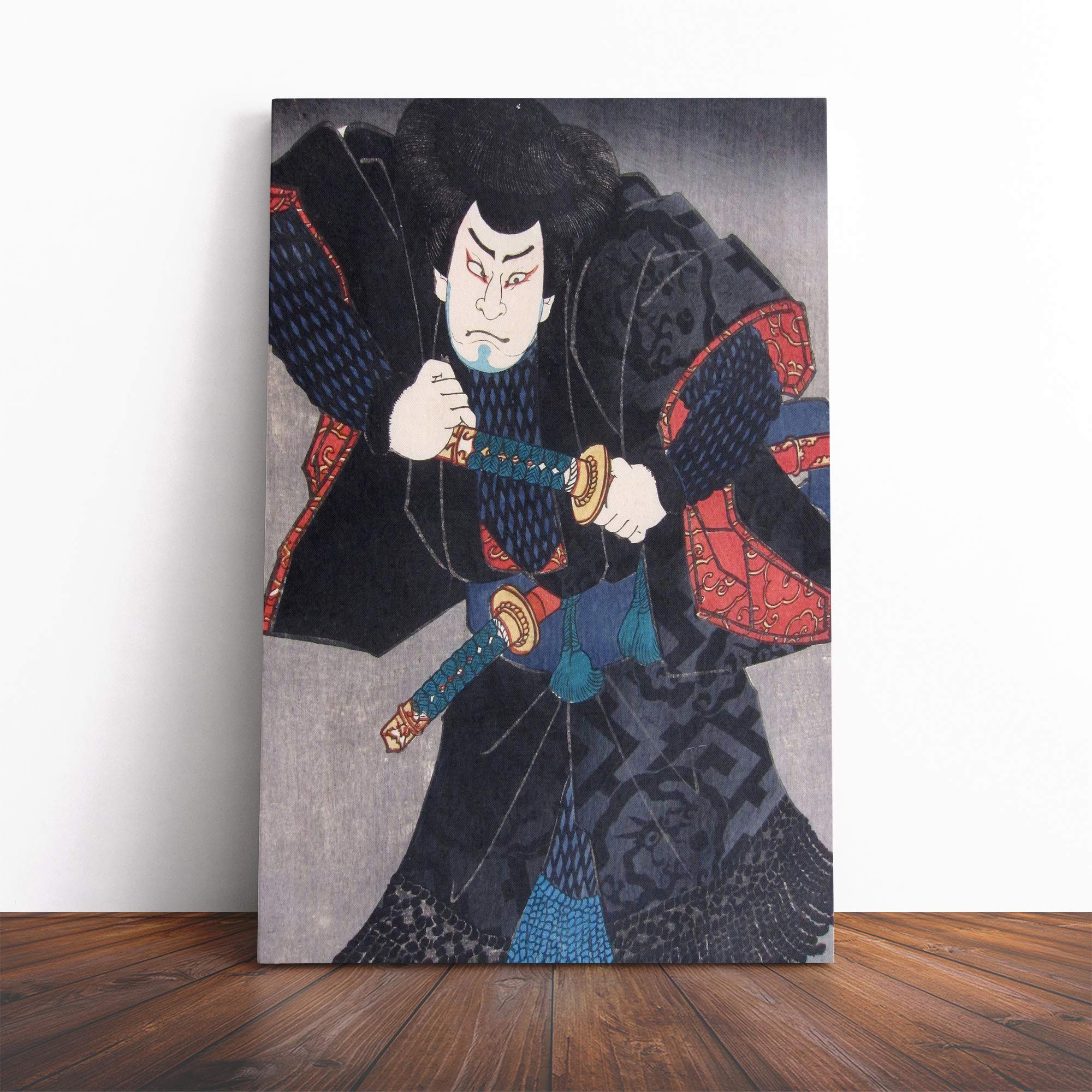 Utagawa Japanese Oriental Nakamura Canvas Print | Gallery Wrapped 30mm Frame Wall Art | 20x14 inches | Ready to Hang | Asian Picture | Living Room Bedroom Lounge Office