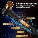 RELIAGINT TV Aerial Cable 0.5m 75 Ohm Coaxial Lead IEC 9.5mm Right-Angle view 4