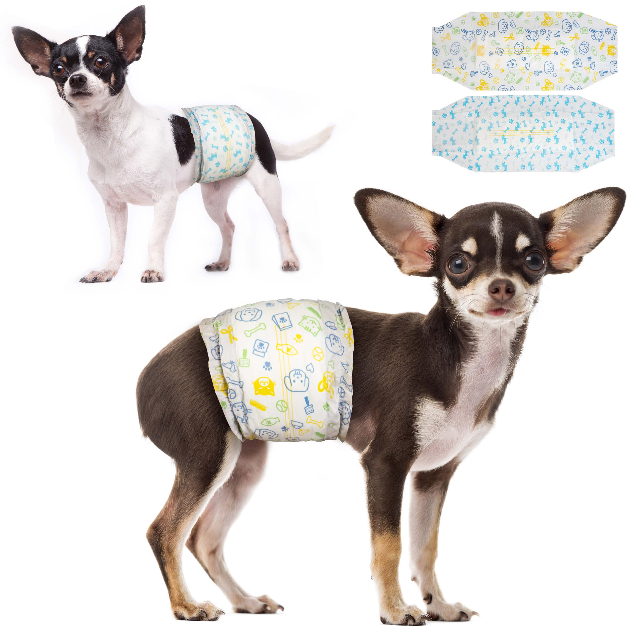 Photo 1 of Dono Disposable Male Dog Diapers, Super Absorbent Male Dog Wraps for Small to Large Dogs, 360° Leak-Proof with Wetness Indicator,S,48PCS