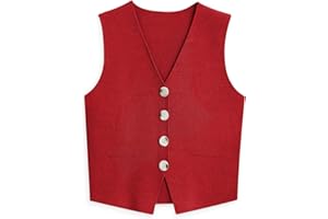 LILLUSORY Sweater Vest Women Dressy Button Up Sweater Tank Tops 2025 Knit Work Business Casual Outfits