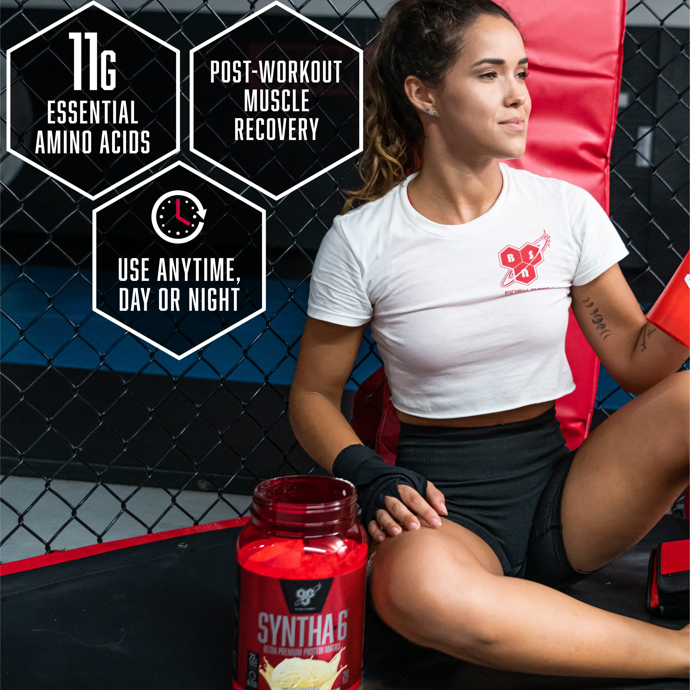 BSN SYNTHA-6 EDGE Protein Powder, with Hydrolyzed Whey, Micellar Casein, Milk Protein Isolate, Low Sugar, 24g Protein, Chocolate Milkshake, 48 Servings