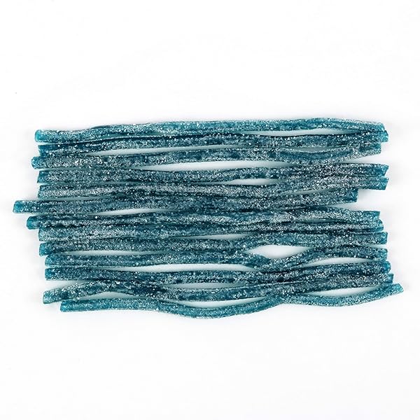 SOUR PUNCH STRAWS, SWEET & SOUR FLAVORED SOFT, CHEWY CANDY, TRAY, BLUE RASPBERRY, 48 OZ