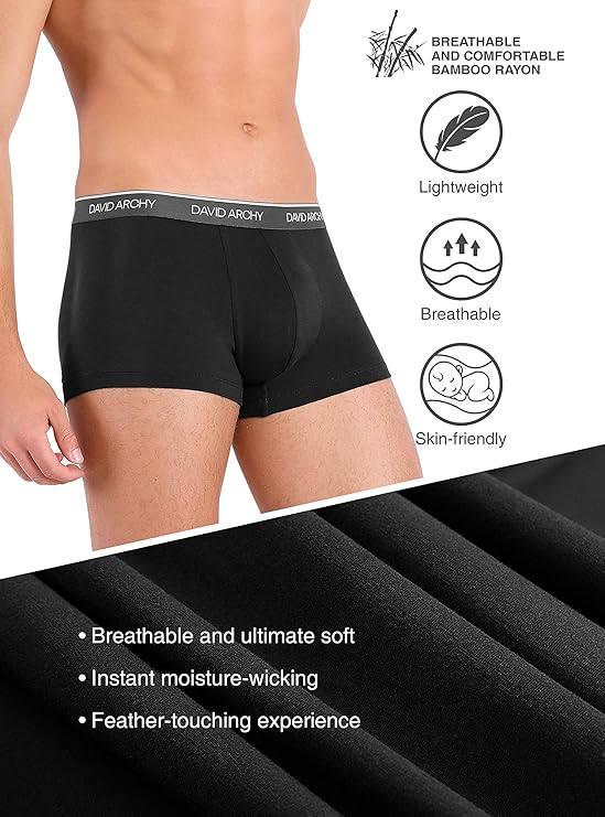 David Archy Boxer Homme Sans Couture Lot De 3 Calecon Long En Micro Modal Poches Separees Sous Vetement Elastique Ultra Doux Confortable Sous Vetements Bilkvarteret Homme