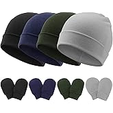 Newborn Baby Hats and Mittens Set Infant Beanie Cap Toddler Gloves Newborn Hospital Hats for Baby Boy Girl Kid 0-6 Months