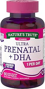 Amazon Com Nature S Truth Prenatal Vitamins With Dha And Folic Acid Softgels Non Gmo Gluten Free 60 Count Health Household