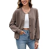 ZAFUL Women's Off The Shoulder Sweater Pullover Knit Cardigan Long Sleeve Loose Going Out Tops