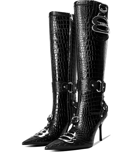 Amazon.com | ATAX Women's Pointed Toe Knee High Fashion High Heel