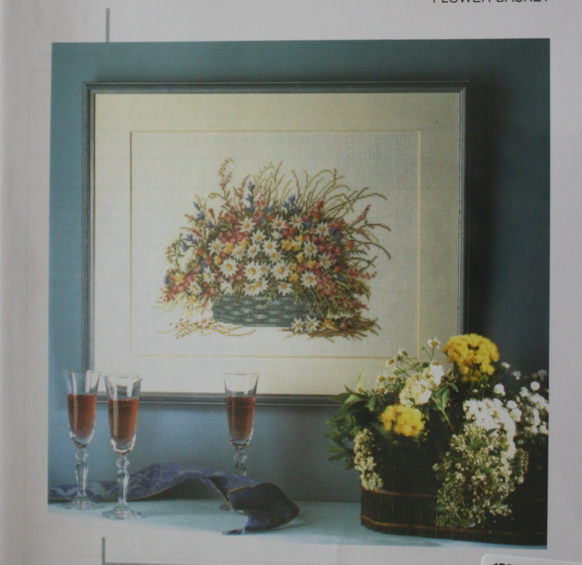 Buy Flower Basket, Permin of Copenhagen Cross Stitch Chart Danish Art