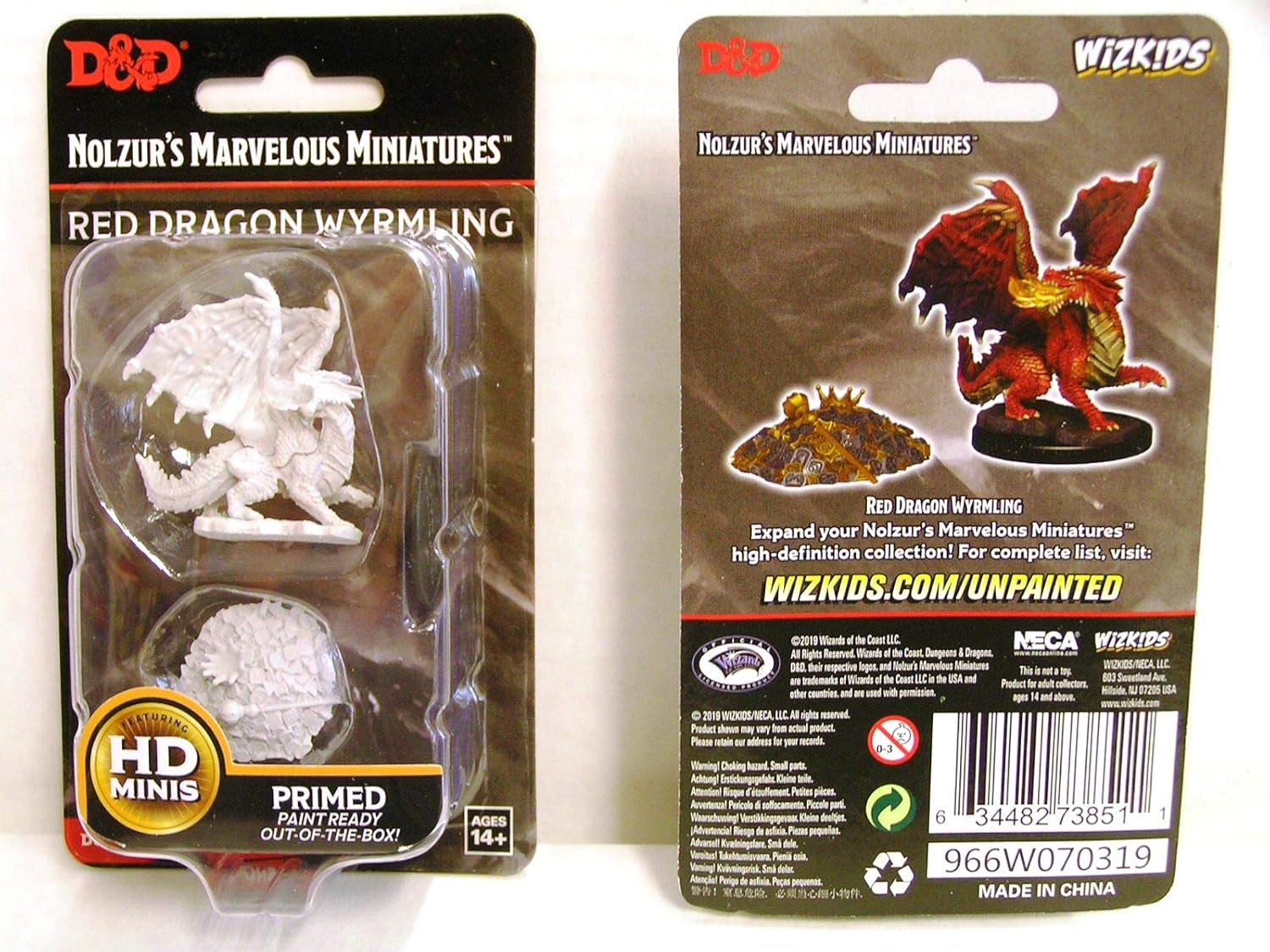 Amazon Com Nolzur S Marvelous Miniatures Wizkids D D Red Dragon Wyrmling Wzk73852 Toys Games