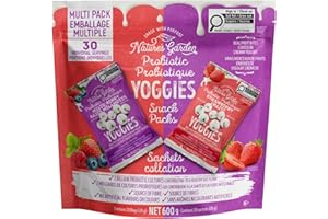 Nature's Garden Probiotic Yoggies Multi Pack, 21oz (Strawberry 15x0.7 oz + Mixed Berry 15x0.7 oz) Yogurt Covered Healthy Snack, High Fiber, Real Fruit Pieces, No Artificial Ingredients, for Adults