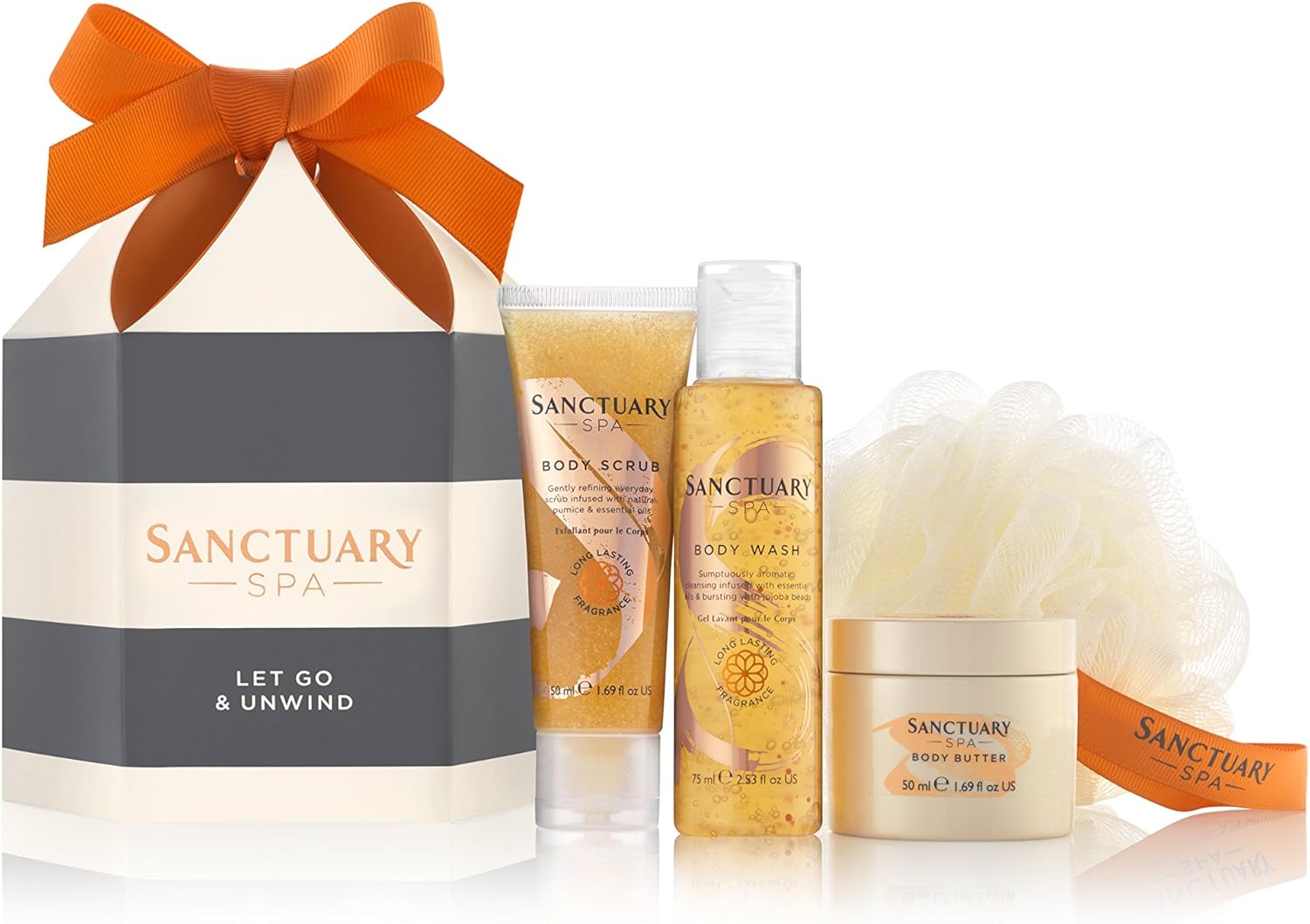 Sanctuary Spa Gift Set, Let Go and Unwind Gift Box with Shower Gel