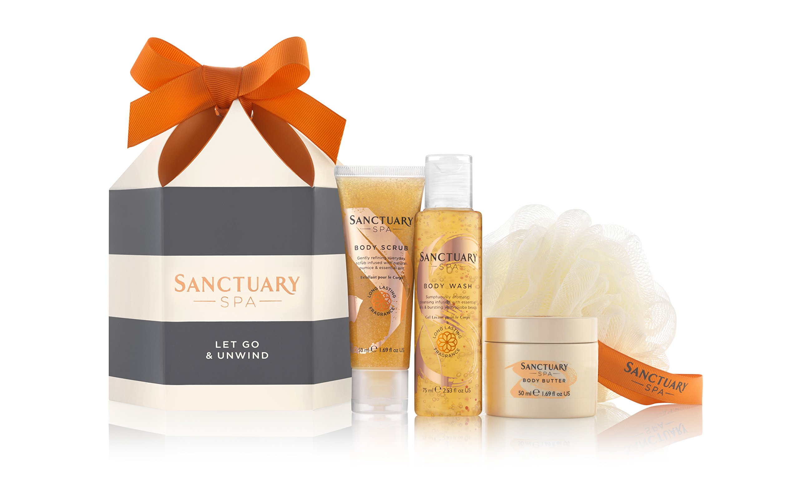 Sanctuary Spa Gift Set, Let Go and Unwind Gift Box with Shower Gel