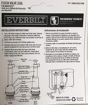 Replacement Flush Valve For Mansfield 2 Piece Toilets With 2 Extra Seals Amazon Com
