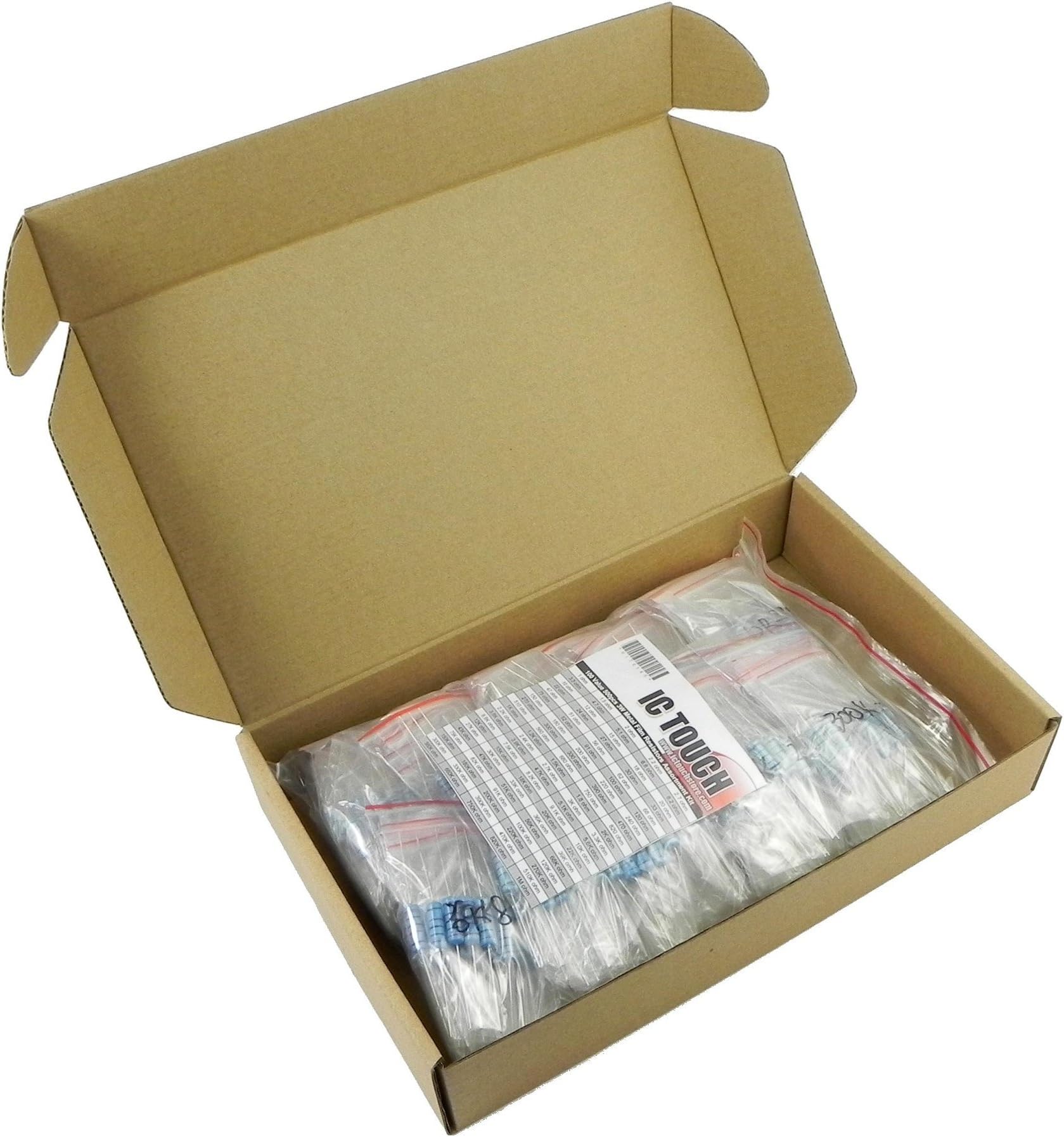 Ictouch 100value 500pcs 3W Metal Film Resistor +/-1% Assortment Kit KIT0145