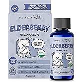 Legendairy Milk Elderberry Syrup Organic Liquid Drops for Babies & Toddlers, Immune Support Supplement Vitamin C, Zinc, Echinacea, Natural Baby Multivitamin Tincture Infant Immunity Kids 30 Servings