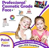 Grriopi Face Painting Kit 28 Colors 30 Templates 3 Brushes Kids Gift view 2