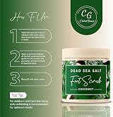 CalmGenix Dead Sea Salt Exfoliating Foot Scrub Coconut Oil Cracked Heel Hard view 5