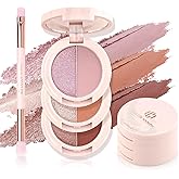 Color Nymph Mini Eyeshadow Palette, 6 Color Neutral Shadows | Long-Lasting, Lightweight, Shimmer &amp; Matte, Mauve Brown + Nude Eye Shadows, Travel Makeup Kit, Includes Brush &amp; Mirror