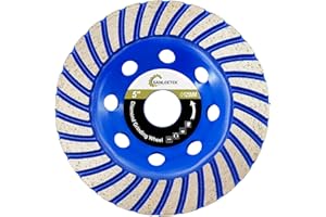 Diamond Concrete Grinding Wheel 5"(125mm) - Turbo Row Cup Grinding Wheel for Polishing and Cleaning Granite Marble Concrete Masonry Artificial Stone for Angle Grinder SANLEETEK