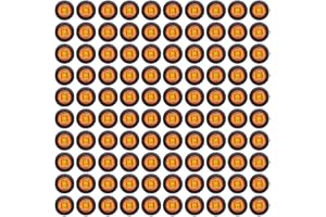 TMH (Pack of 100 3/4 Inch Mount Amber LED Clearance Button Marker lights Side LED marker lights for trailer Truck RV Car Bus Van 12V DC