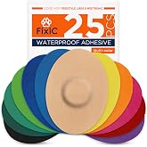 FixiC Freestyle Adhesive Patches 25 PCS &ndash; Good for Libre 1, 2, 3 &amp; Plus | G7 &amp; Stelo &ndash; Guardian &ndash; Waterproof Adhesive Bandages &ndash; Pre-Cut Back Paper &ndash; Long Fixation for Your Sensor! (Multi-Color)