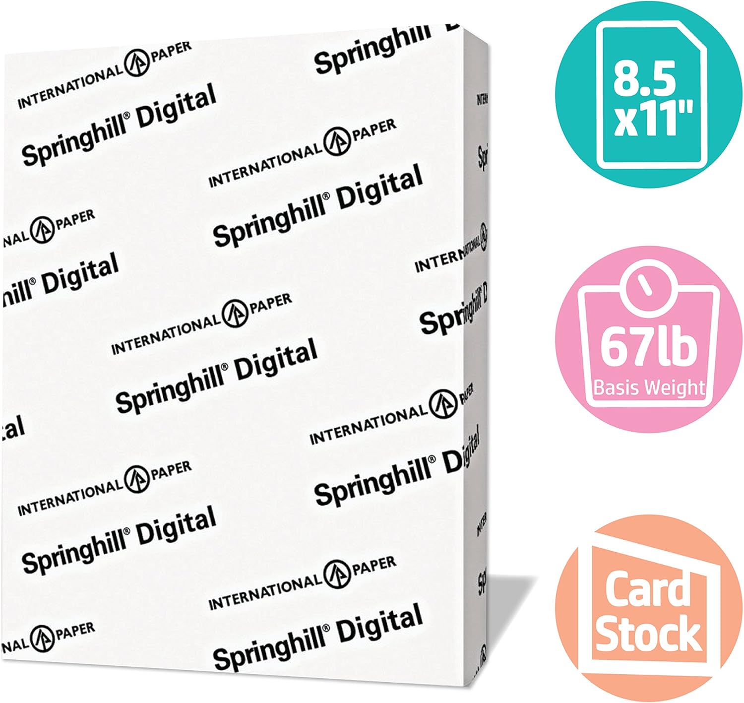 Springhill Yellow Colored Cardstock Paper, 67lb Vellum Bristol, 147gsm, 8.5 x 11 card stock, 1 Ream / 250 Sheets - Lightweight Cardstock with Vellum Finish, Canary Color (036000R) : Multipurpose Paper : Office Products