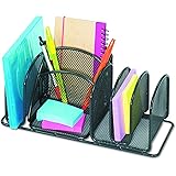 Safco 3251BL Deluxe Onyx Mesh Desk Organizer - Black