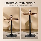 Yaheetech Round Bar Table Adjustable 69.5-91 cm Rustic Brown view 5