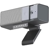 AIRHUG 3 in 1 1080P Webcam with Microphone &amp; Speaker | Built-in Privacy Cover, USB Camera, Video Conferencing/Online Class/Gaming Live