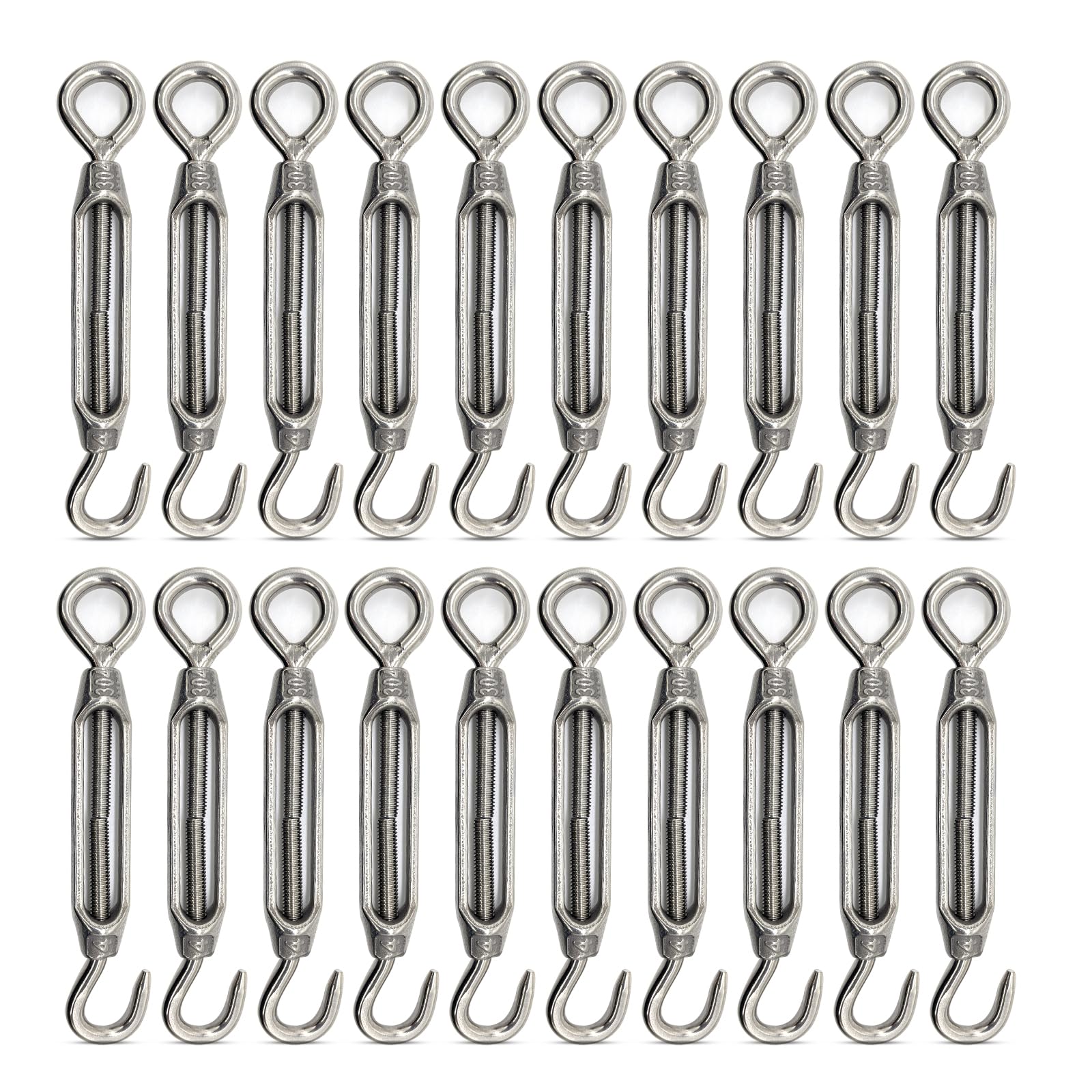 Tendeurs Cozihom M4 C à O - Acier Inoxydable 304 - Lot De 6