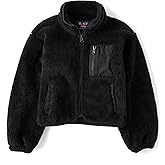 The Children's Place girls Long Sleeve Sherpa Fleece Full Zip Jacket