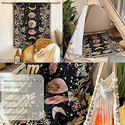Shesyuki Boho Throw Blanket Reversible Cotton