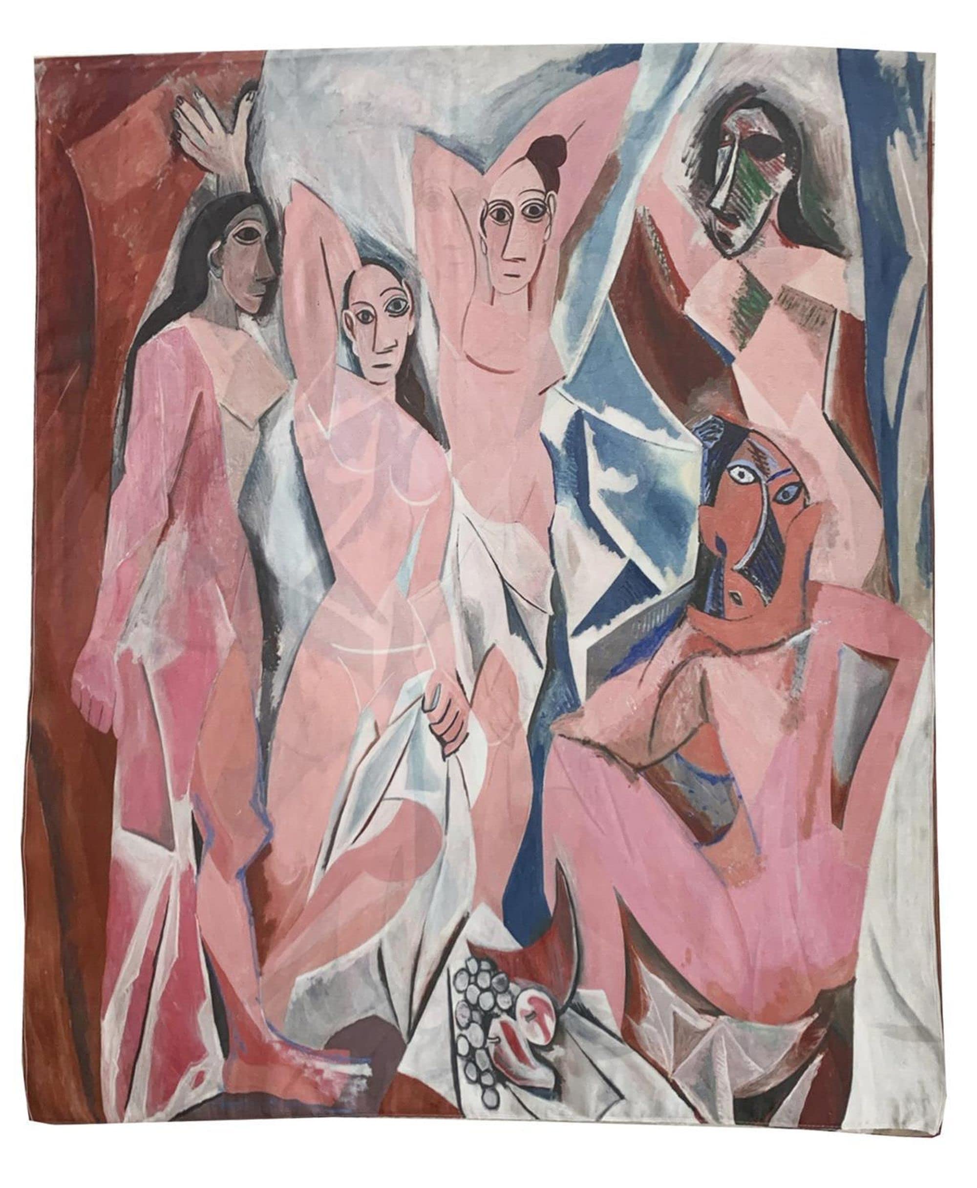 GFM® Silk Blend Painting Based Scarf - (Picasso-Les Demoiselles)-FS-VSLK-SC-3759-A — image 1