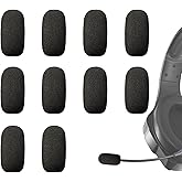 AKSONMN 10 Pack Foam Mic Covers for Wireless Laval.operations Microphones - 1.4" Ball-Type Windscreen for Clear Audio, Fits Podcasting, Vlogging, Interviews