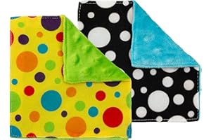 S&T INC. Crinkle Squares Baby Toys, 6 Inch x 6 Inch, Dots, 2 Pack