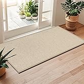 LEKEEPGO Door Mat 24"x47", Non Slip Door Mat Indoor Entrance, Rubber Backing Front Indoor Door mats Washable Absorbent Low-Profile Doomat Entryway Entry Resist Dirt Inside Door Mats, Khaki