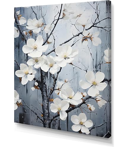 Amazon.com: DesignQ Dogwood Wall art decor, Dogwood Wall Art
